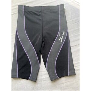 CW-X Women's Pro Compression Running Shorts Black/purple Size Small